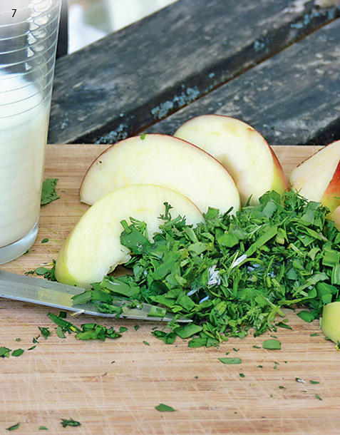 Šťáva z bylin s jablky a podmáslím – Ingredience
