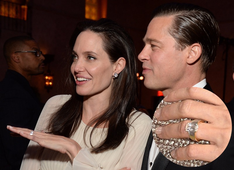 Když to ještě byla láska jako trám, navrhl osobně Brad Pitt pro Angelinu prsten za 40,5 milionů korun. Navrhnout a vyrobit ho trvalo jeden rok.&nbsp;
