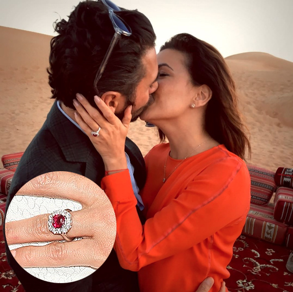 Hvězda Zoufalých manželek Eva Longoria si rozhodně nepotrpí na klasiku. Na svém prsteníčku nosí překrásný rubín obklopený diamanty od Joseho Antonia Batona.
