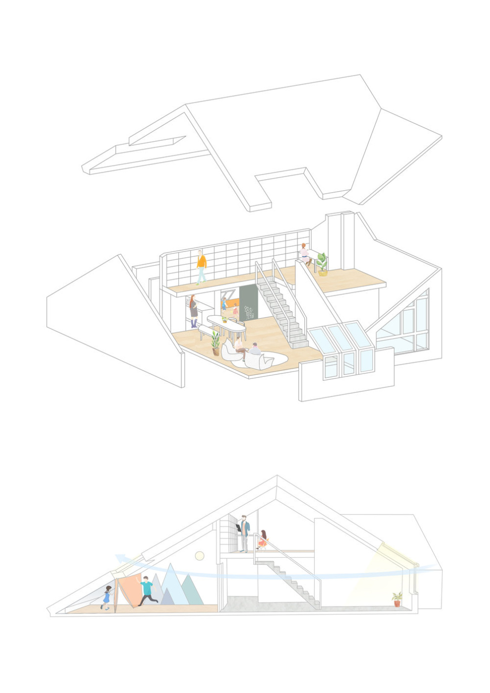 Architekti dokázali prostor správně uchopit a z užitné plochy bytu vytěžit maximum.&nbsp;
