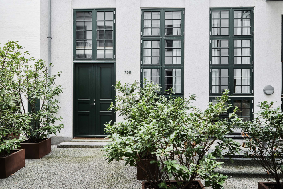 Třípatrový minimalistický byt v Kodani