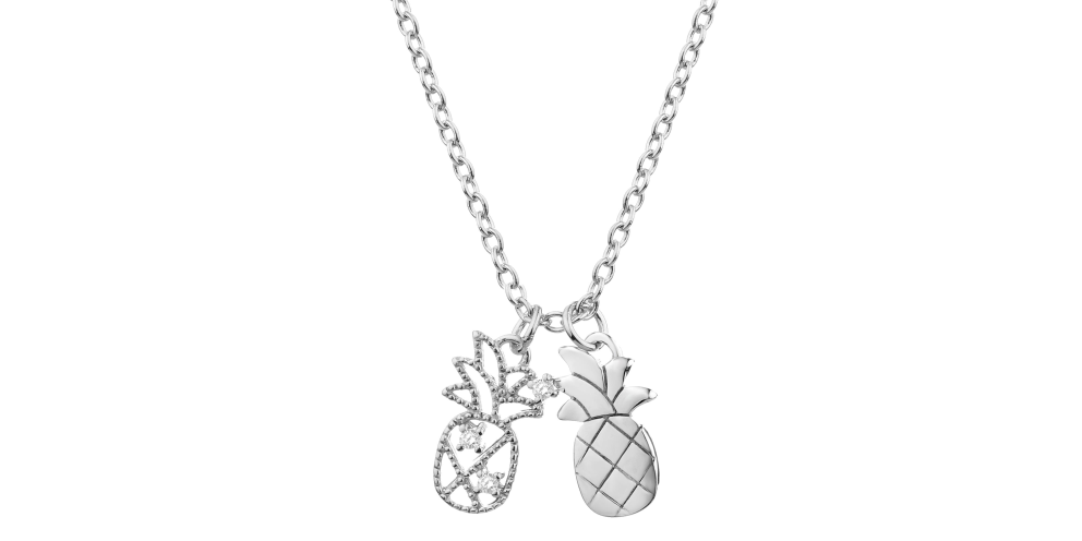 Stříbrný náhrdelník se zirkony – ananas
