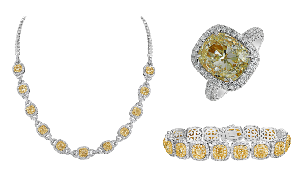 Set náhrdelníku, náramku a prstenu z řady Sunshine od ALO diamonds