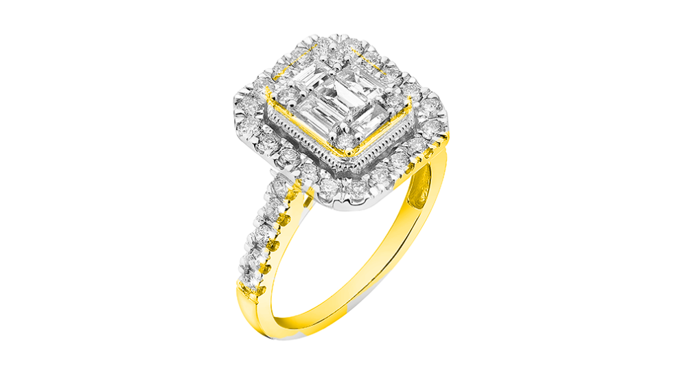 Zlatý prsten s diamanty
