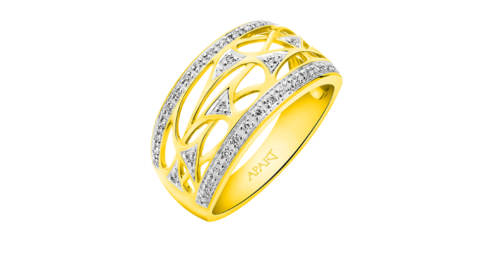 Zlatý prsten s diamanty
