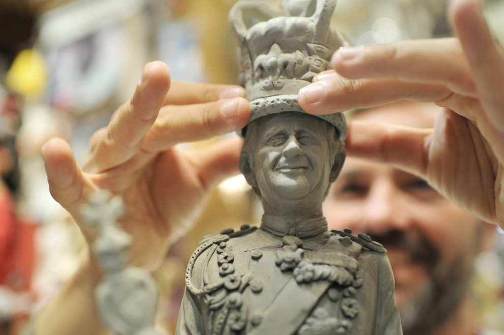 Figurka korunovace krále Charlese III.
