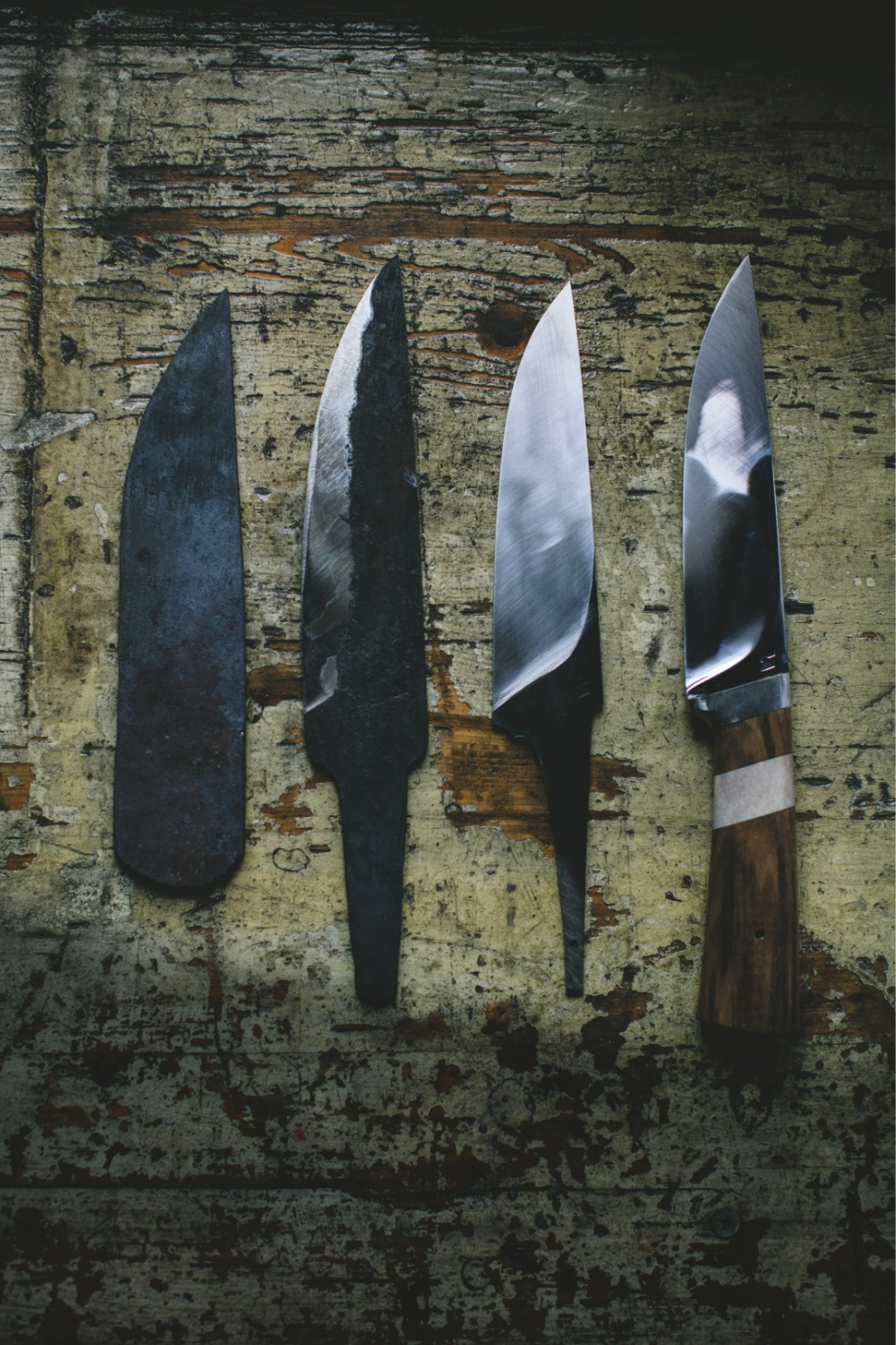 Stádia výroby damašského nože