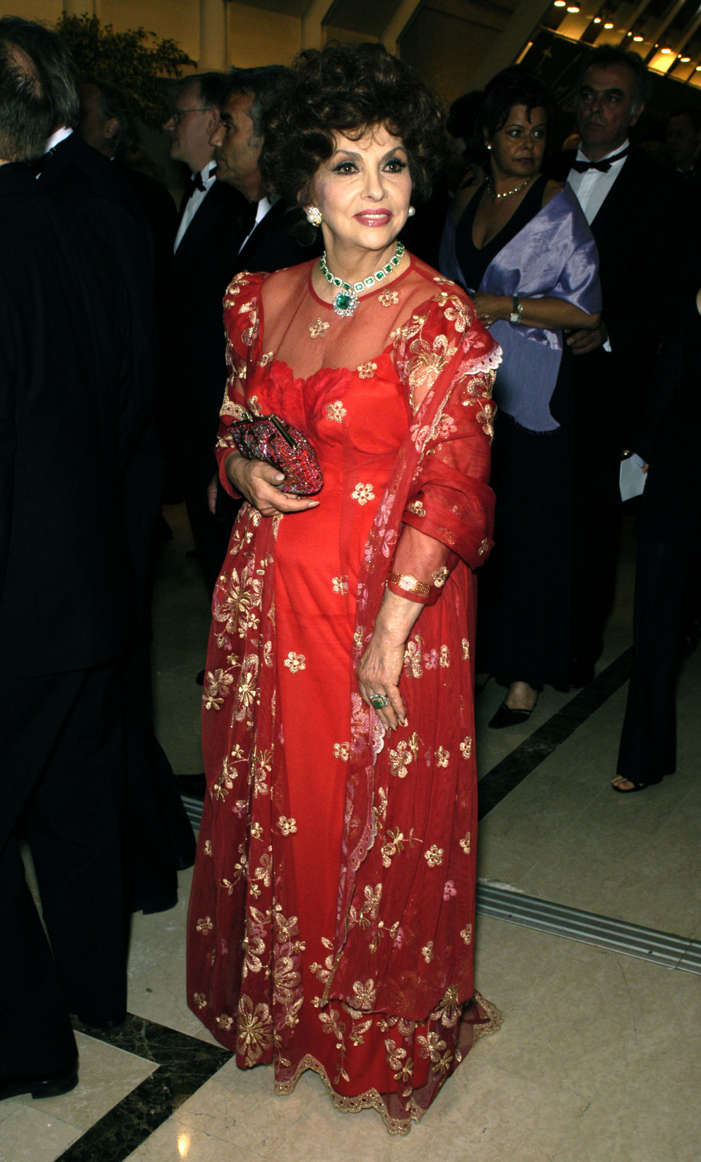Gina Lollobrigida během filmového festivalu v Cannes 2003 