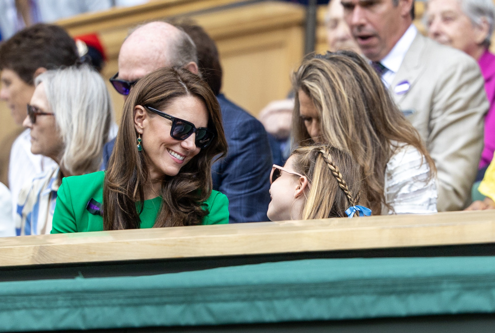 Princezna Kate a princezna Charlotte na Wimbledonu