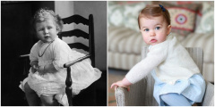 Obě děti tehdy zřejmě vůbec netušily, proč chce každý mít jejich fotku jako první. Už jako malé ale královna Alžběta i princezna Charlotte měly na focení nacvičené pózy.