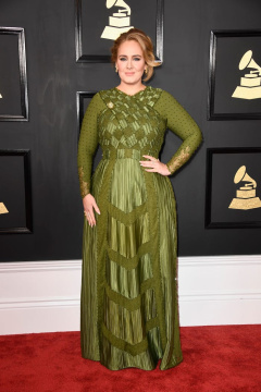 Adele na Grammy v roce 2017.