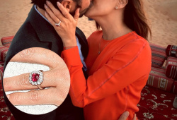 Hvězda Zoufalých manželek Eva Longoria si rozhodně nepotrpí na klasiku. Na svém prsteníčku nosí překrásný rubín obklopený diamanty od Joseho Antonia Batona.