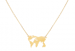 Zlatý náhrdelník – mapa světa