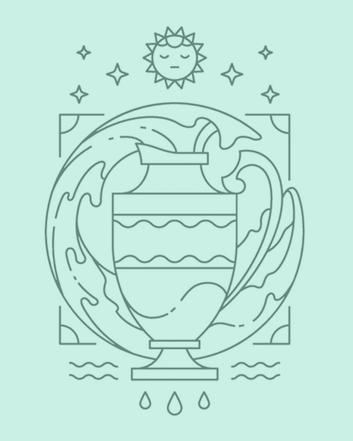 Symbol znamení zvěrokruhu Vodnář